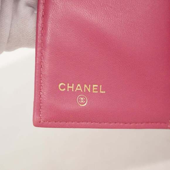 Chanel Matelasse Tri-fold Long Wallet in Lambskin, Pink Champagne, Women's - Picture 4 of 16